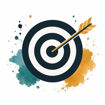 Arrow hitting the bullseye of a target.