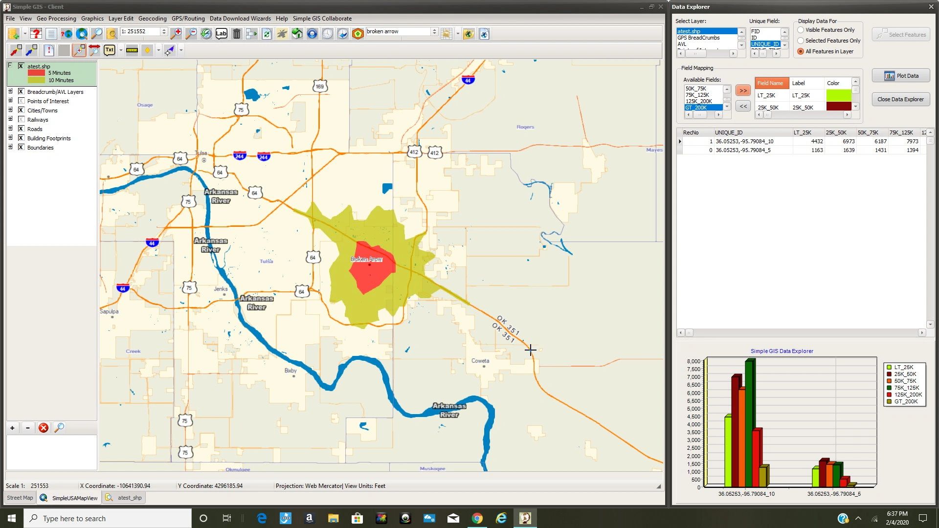 Using the Data Explorer Tool in Simple GIS Client Software