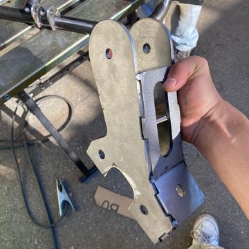 Custom front Tesla small rear drive unit mount for C3 Corvette

