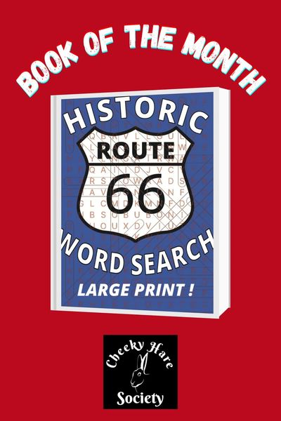 Book of the Month Historic Route 66 Word Search Book Large Print 
