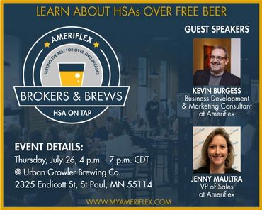 Ameriflex Brokers and Brews Event postcard 2018 by Zack Parkar