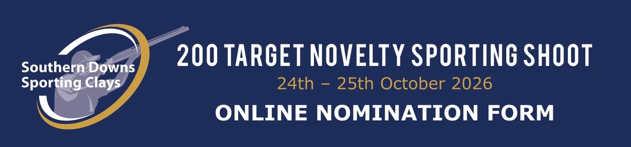 Online nomination form for a 200 target novelty sporting shoot event.