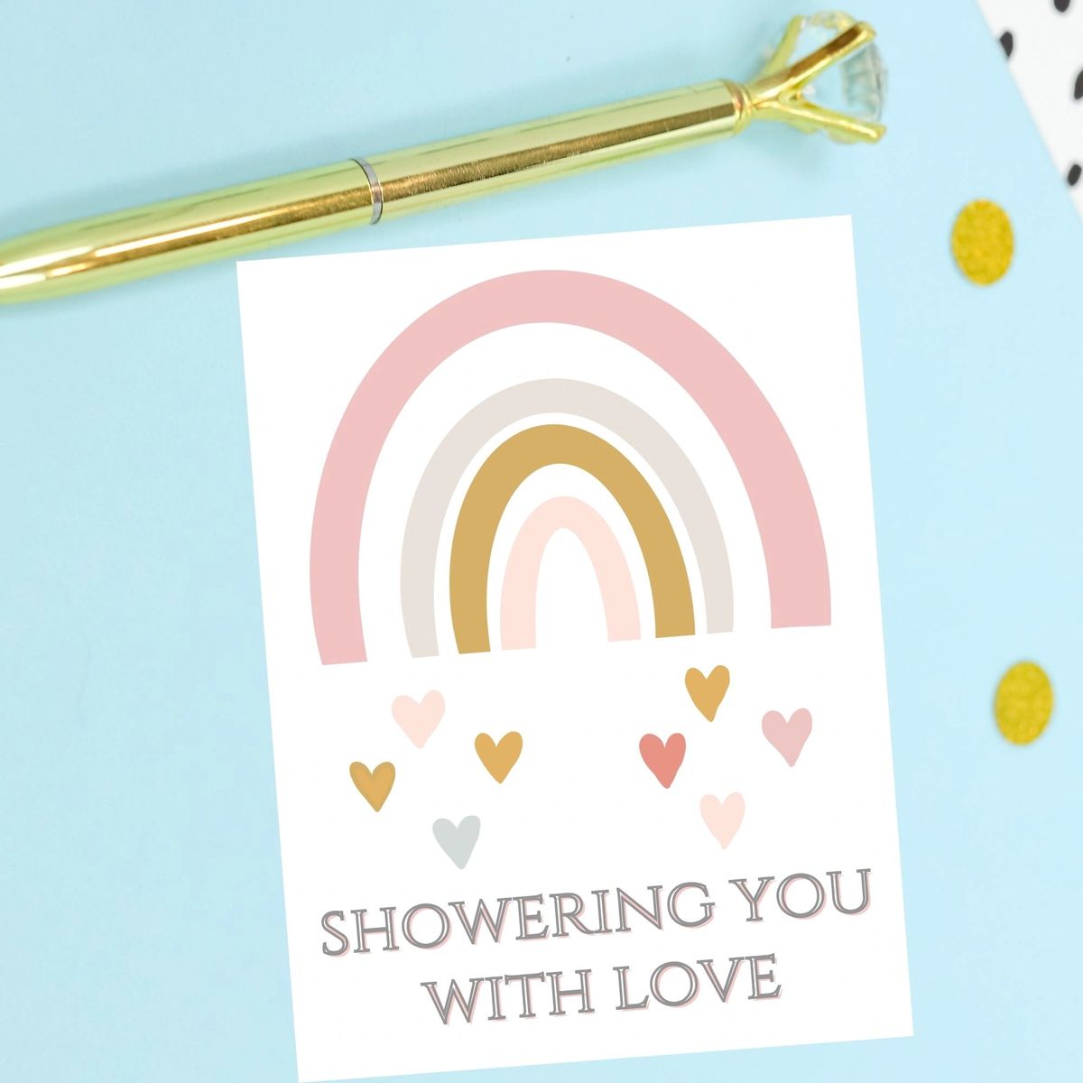 Showering You with Love Encouragement Card