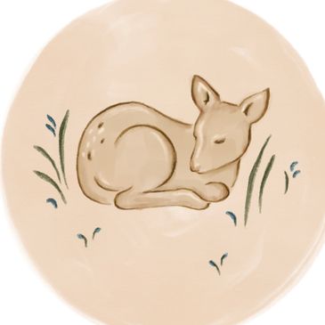 New beginnings, young drawing, delicate, thoughtful gifts, nature, animal, Fawn, floral