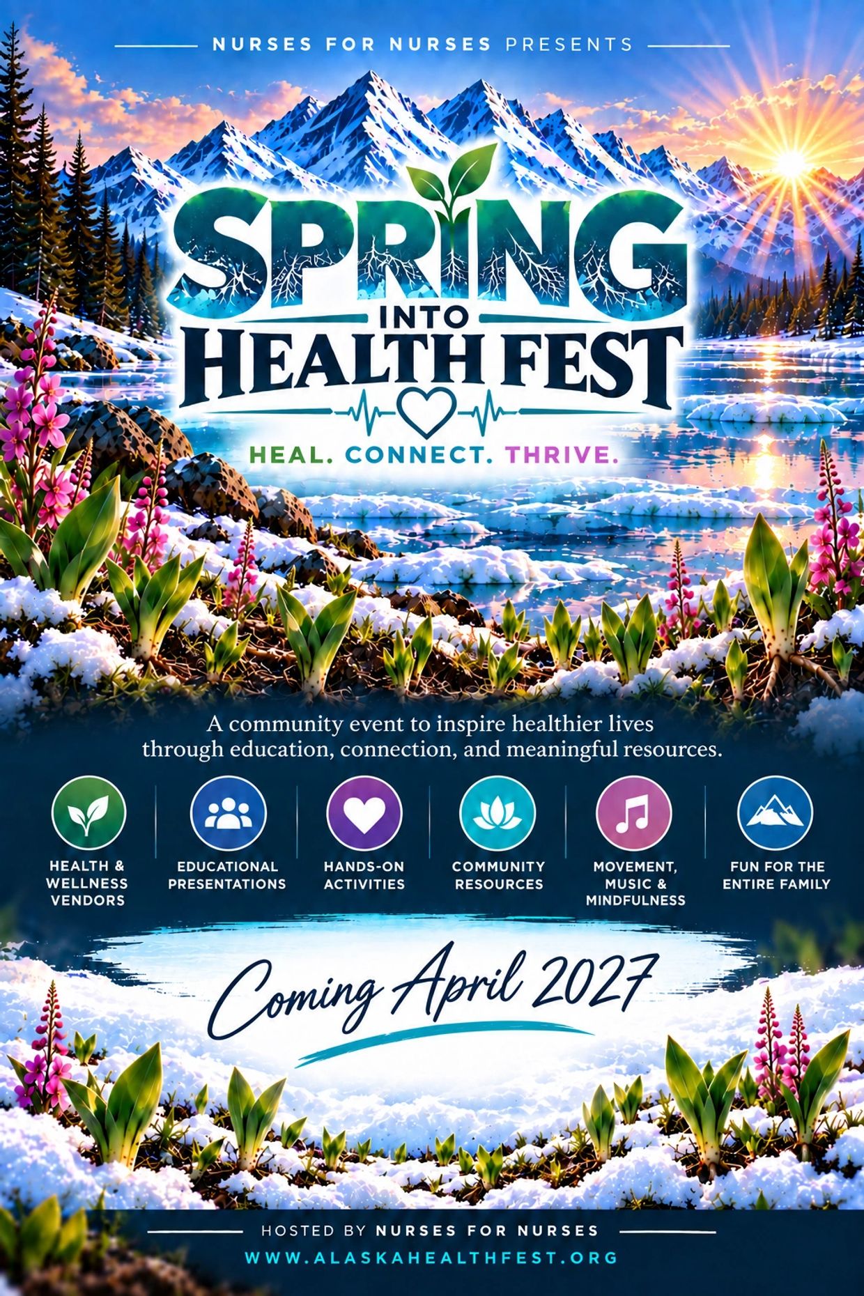 Spring into Health Fest event announcement for April 2027.