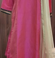 Hand work top, flared bottom, and jute dupatta, fits upto 36"