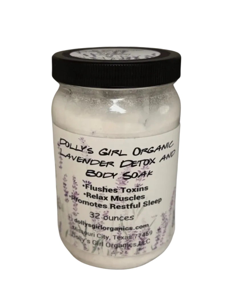 Dolly's Girl Organic Lavender Detox and Body Soak Bottle
