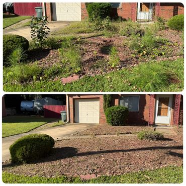Bed cleanup and weed removal in Virginia Beach garden beds