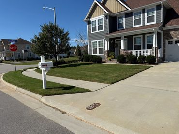 Professional lawn mowing with crisp edges in Virginia Beach