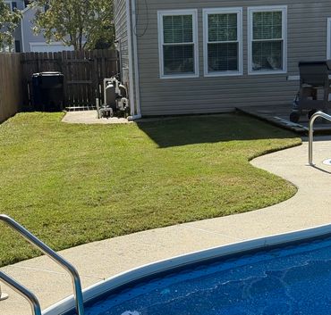 Beautifully manicured grass for upscale Norfolk residence