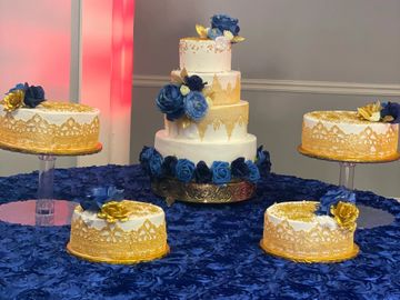 Wedding cake set up for 200+ people 