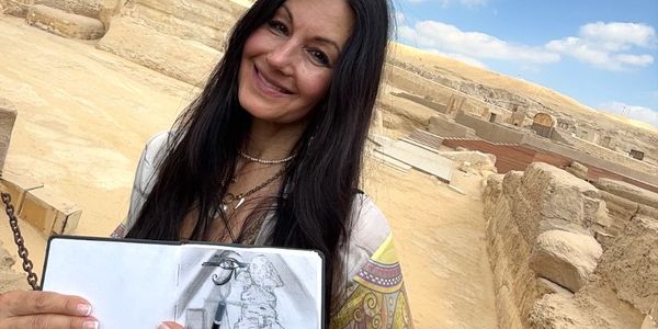 Sketching at the Sphinx connected me to origin, symbol and story fueling the cosmology behind my art