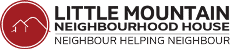 Logo of Little Mountain Neighborhood House in red and black.