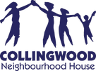 Logo with four human figures and text promoting community and education.