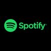 Spotify logo on black background.