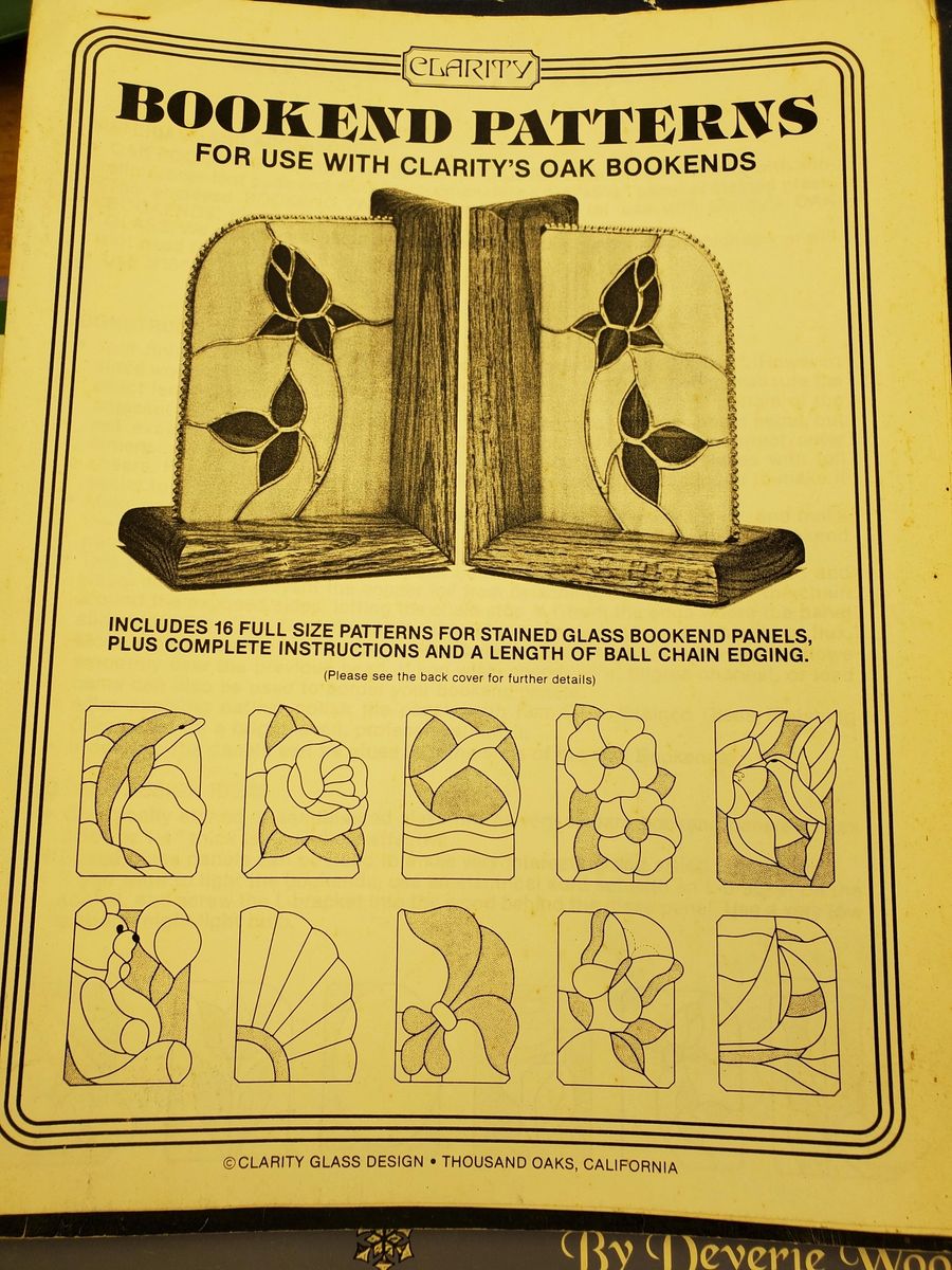 Clarity Bookend Patterns for Stained Glass