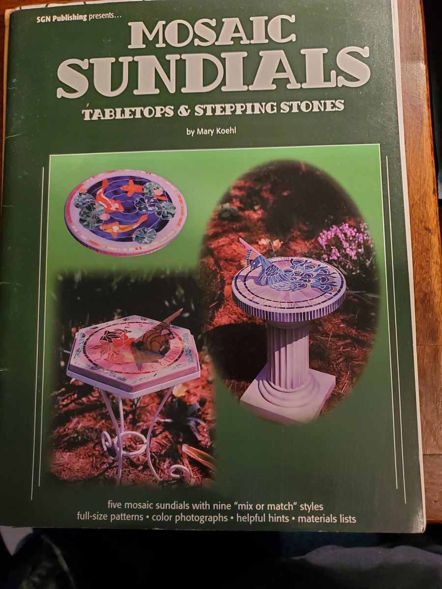 Mosaic Sundials Stained Glass BookNEW