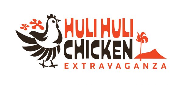 Logo featuring a stylized chicken and the text 'Huli Huli Chicken Extravaganza'.