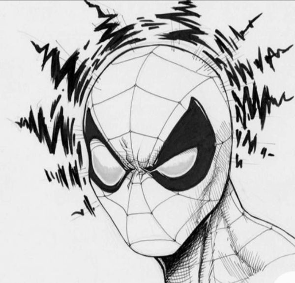 The Tattooists drawing of spider man