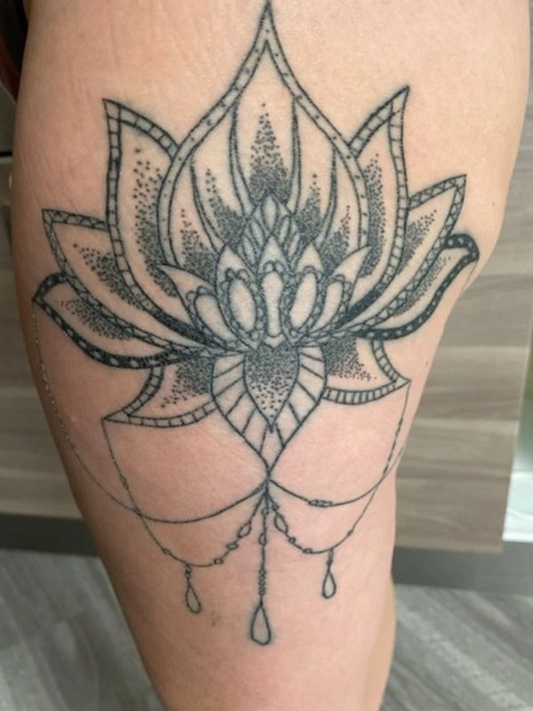 Mandala thigh  tattoo