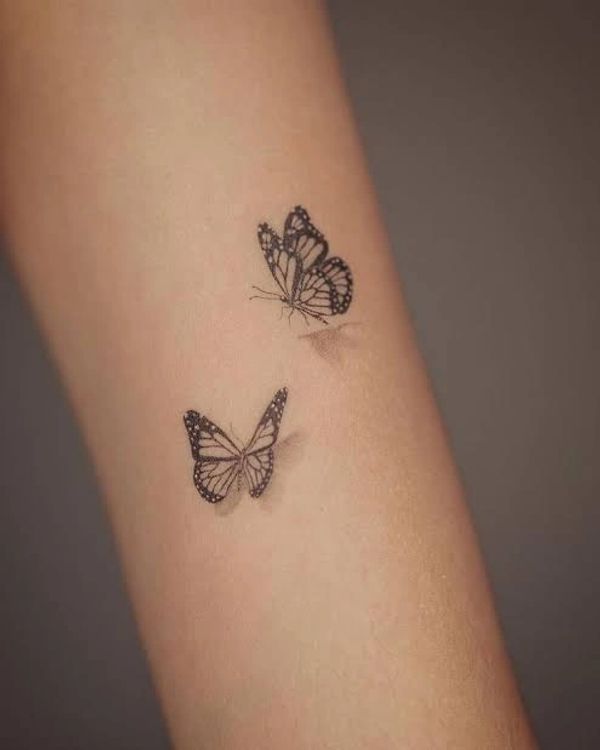 Twin Butterflies tattoo