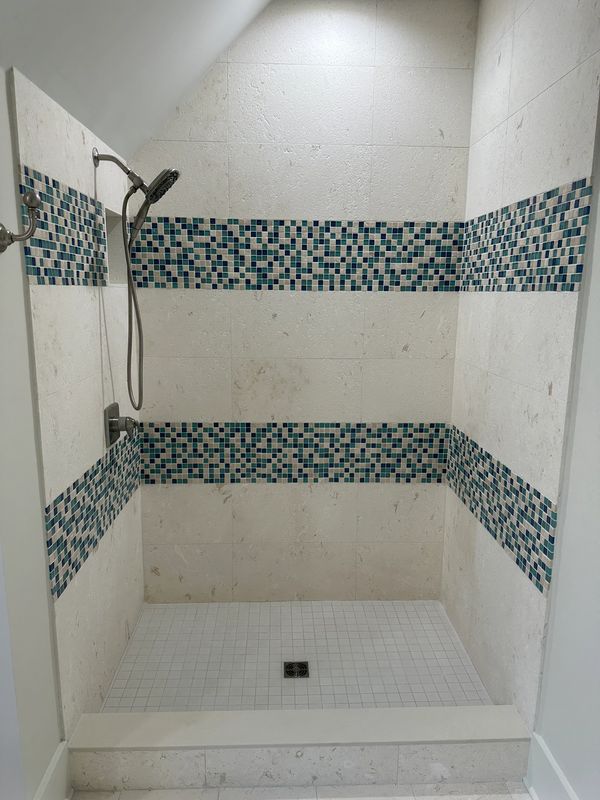 Finished tile shower.