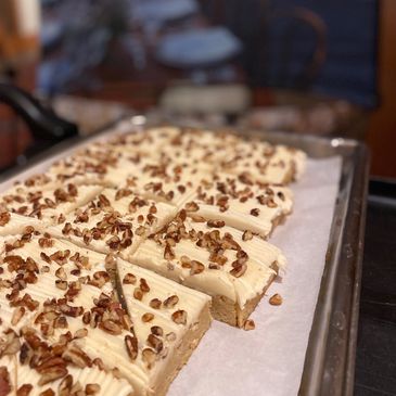 Pecan Blondies baked fresh by our Award-Winning Pastry Chef at Aromas Coffeehouse Bakery & Cafe'