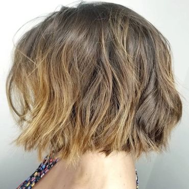 Textured lob curated haircut