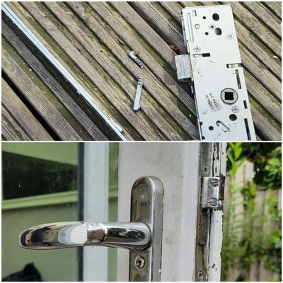 multi point lock before and after picture collage, eprlocksmith a locksmith near me