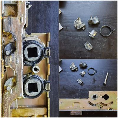 upvc door multi point lock picture collage before and after, eprlocksmith a locksmith near me
