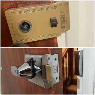 nightlatch replacement, high security lock, before and after, eprlocksmith, a locksmith near me