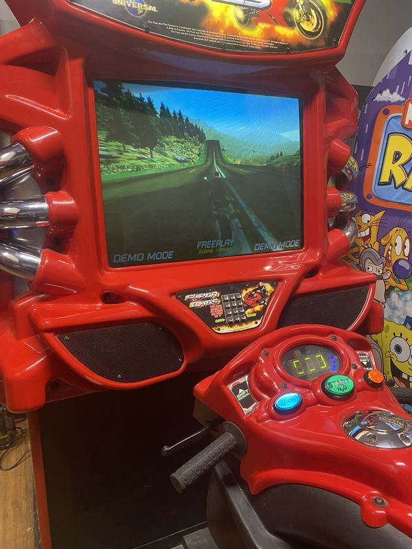 The Fast and the Furious Super Bike Arcade Game for sale for $1,800.