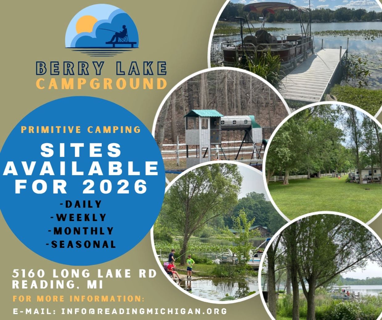 Berry Lake Campground offers primitive camping sites available for 2026 in Reading, MI.