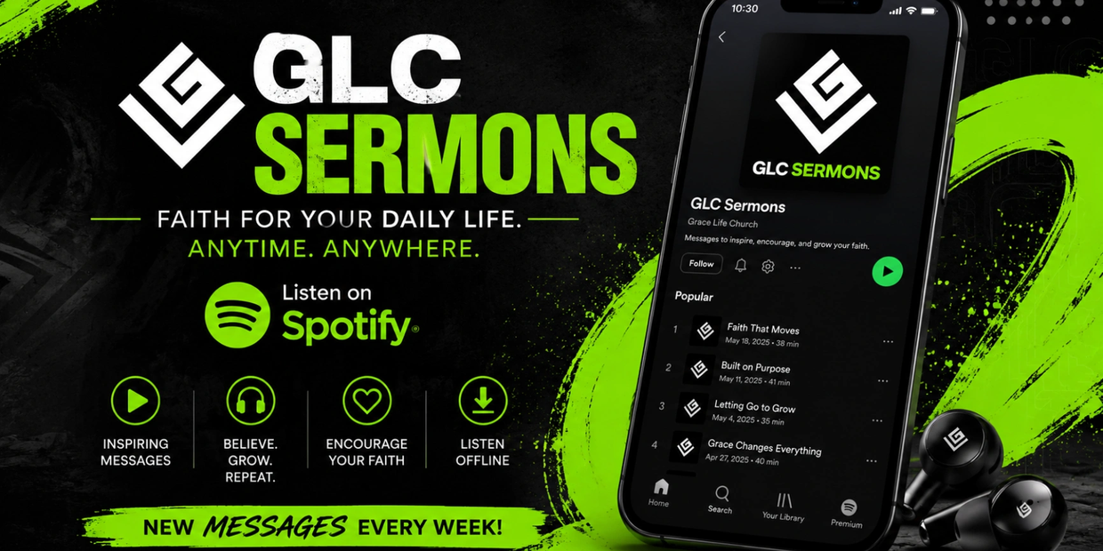 GLC Sermons available on Spotify for daily faith inspiration anytime, anywhere.