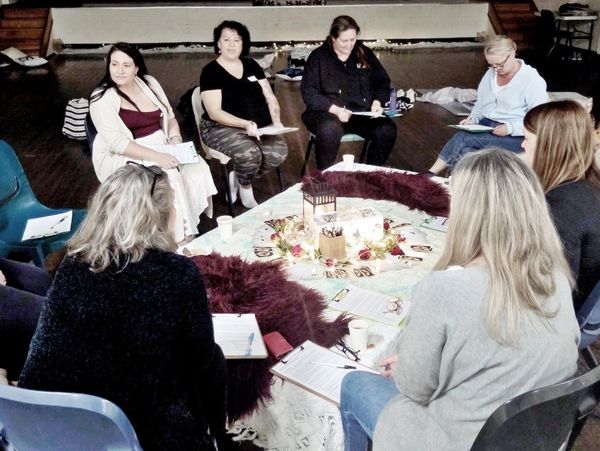 Women sitting in a friendship circle