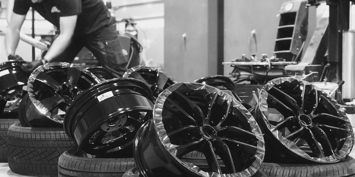 Powder Coated wheels ready for Tire Mount & Balance