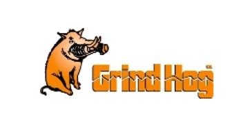 Logo of Grind Hog with a cartoon boar.