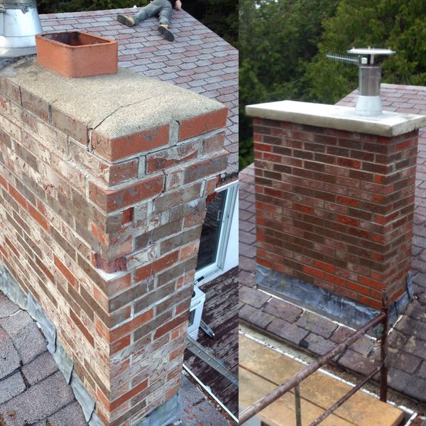chimney repairs fredericton before and after