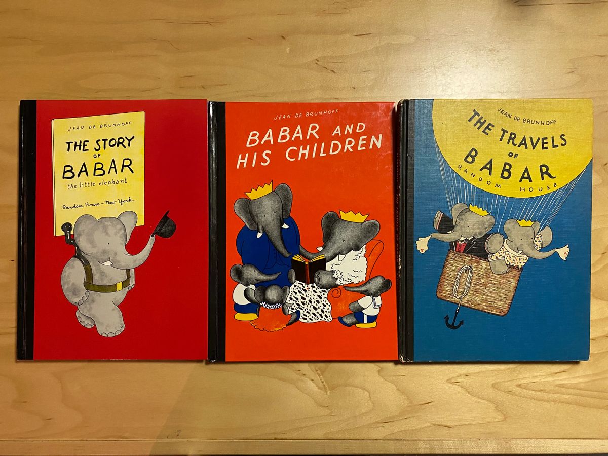 Lot of 3 Babar Books by Jean de Brunhoff