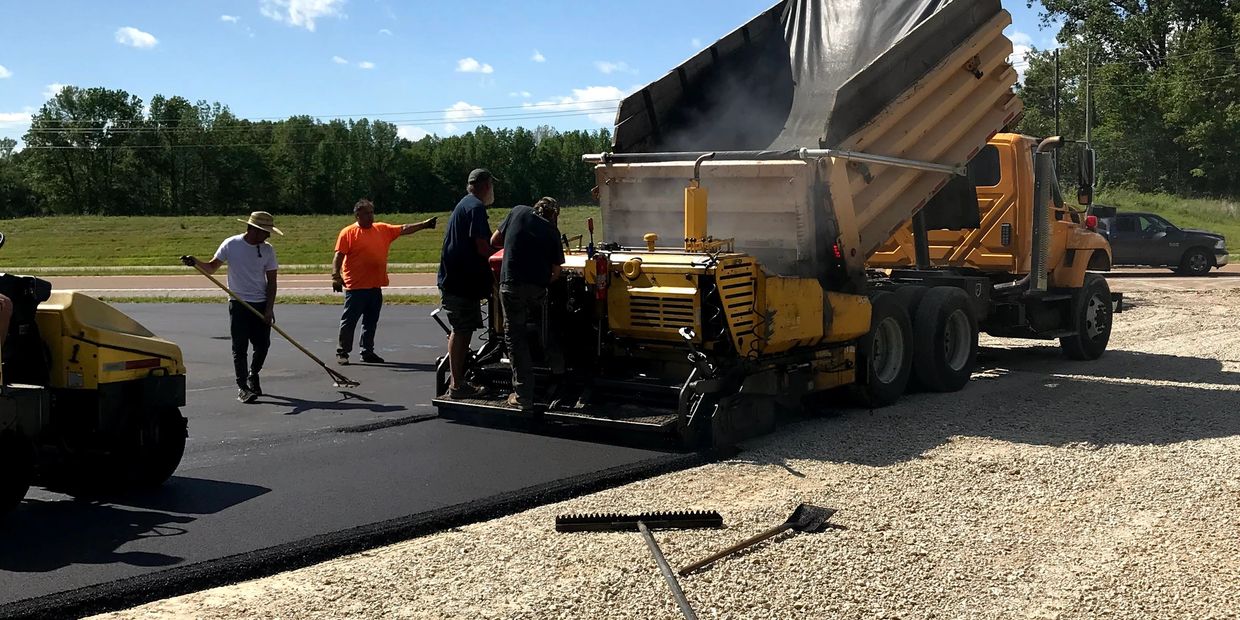 Paving a parking lot for a small business in Memphis TN.