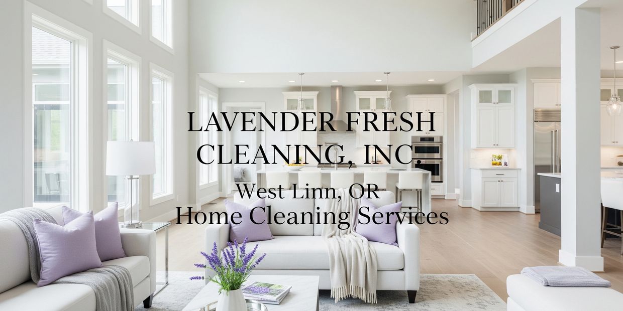 West Linn, OR Modern living room and kitchen For Lavender Fresh Cleaning, Inc.