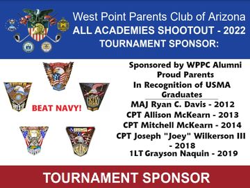 West Point Parents Club of Arizona sponsors All Academies Shootout 2022, honoring USMA graduates.