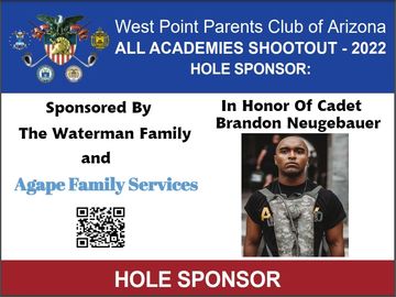 Waterman Family and 
Agape Family Services Hole Sponsorship