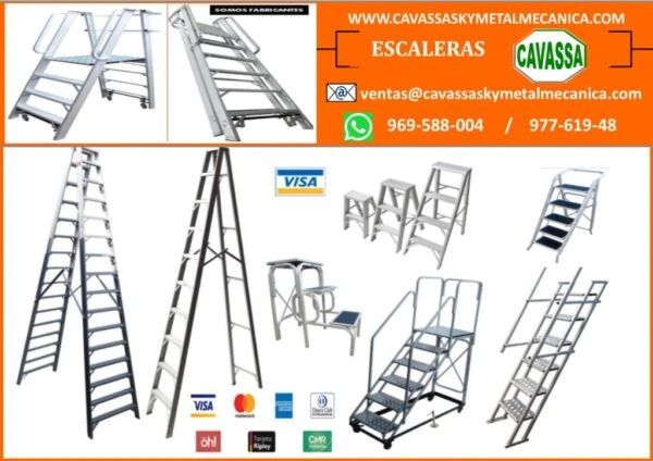 TODO TIPO DE ESCALERAS, PIDE TU COTIZACIÓN AL 969588004 Y AL 977619948