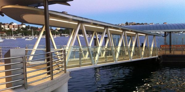 MDS Marine Sydney ferry terminal aluminium design and custom fabrication.