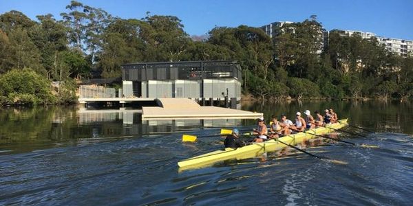 MDS Marine rowing club pontoon University of Sydney. USYD uni water sports.