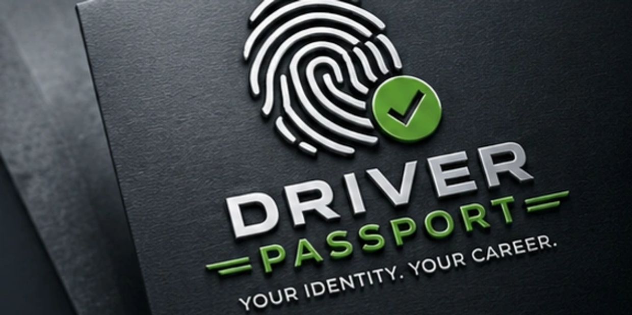 Logo with fingerprint and text "Driver Passport".