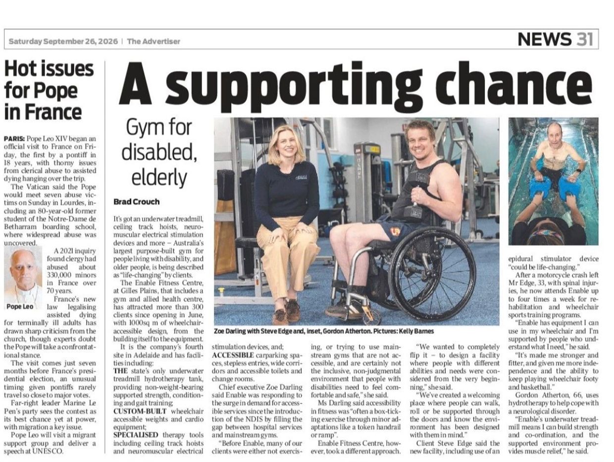 Gym for disabled and elderly offers specialized fitness support.