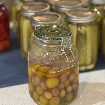 Olives in jar. 