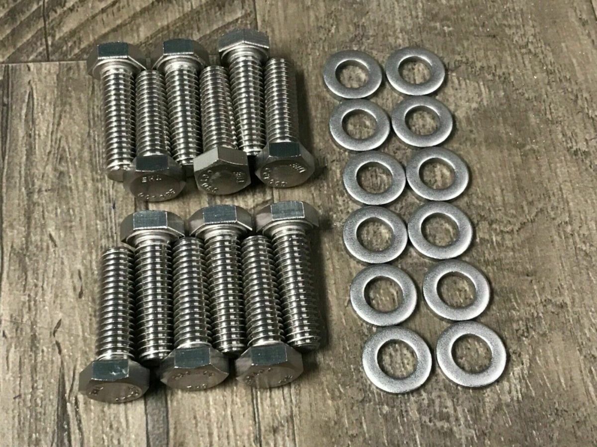 Small Block Chevy SBC intake manifold bolts kit hex stainless 283 327